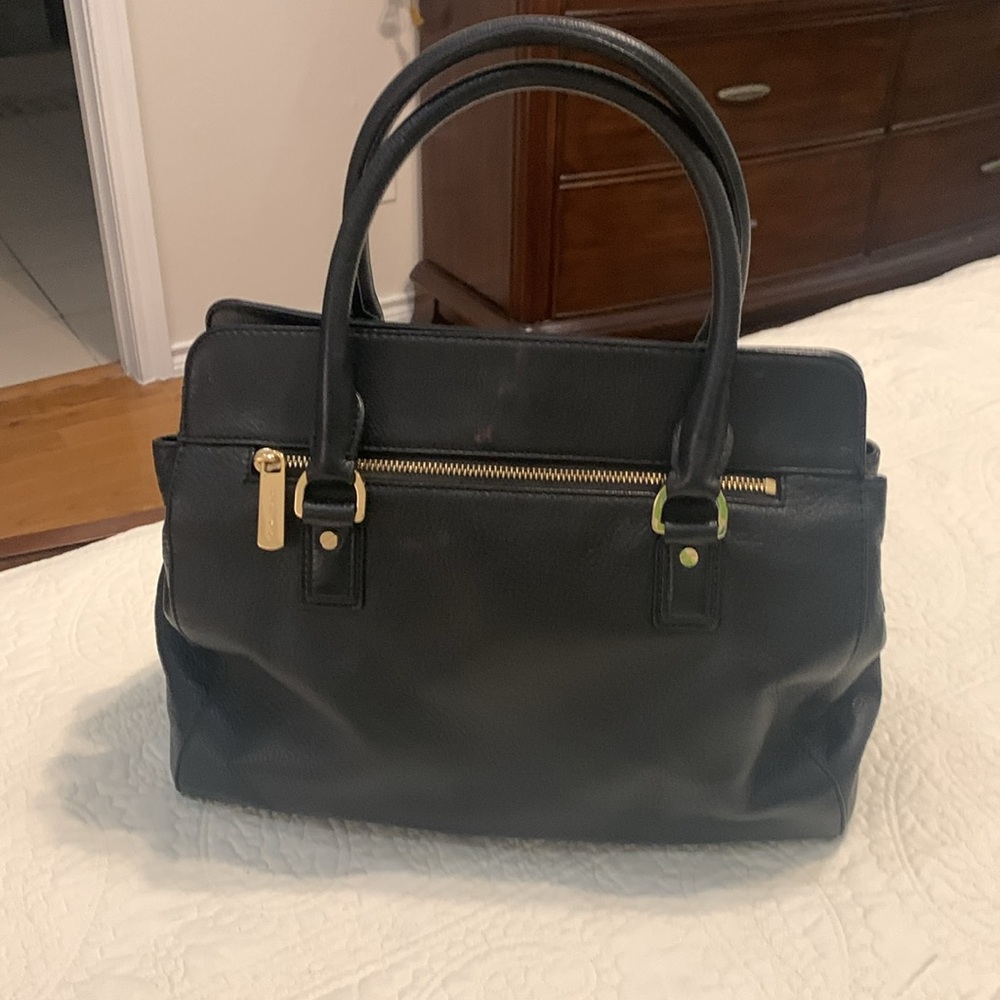 Michael Kors Leopard Calf Hair Tote Bag with Black Leather & Gold Accents - Picture 14 of 16